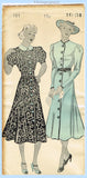 New York 781: 1930s Lovely Uncut Misses Street Dress 34B Vintage Sewing Pattern