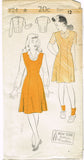 1940s Vintage New York Sewing Pattern 824 Uncut Little Girls Jumper & Blouse 12