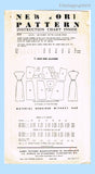 New York 829: 1950s Uncut Misses Day Dress Sz 34 Bust Vintage Sewing Pattern