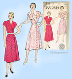 New York 829: 1950s Uncut Misses Day Dress Sz 34 Bust Vintage Sewing Pattern