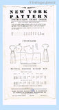 New York 877: 1950s Uncut Misses Street Dress Sz 36 B Vintage Sewing Pattern
