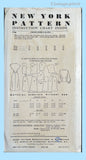 New York 994: 1950s Uncut Junior Misses Dress Sz 33 B Vintage Sewing Pattern