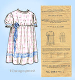 New Idea 7854: 1910s Sweet Baby Girls Dress Size 20 Bust Vintage Sewing Pattern