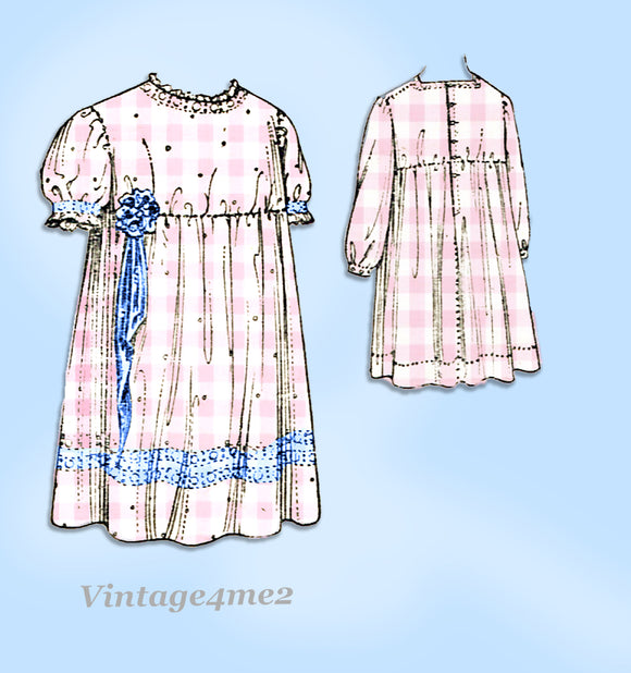 New Idea 7854: 1910s Sweet Baby Girls Dress Size 20 Bust Vintage Sewing Pattern