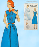 New York 1061: 1950s Uncut Misses Day Dress Sz 36 B Vintage Sewing Pattern