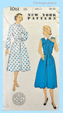 New York 1061: 1950s Uncut Misses Day Dress Sz 36 B Vintage Sewing Pattern