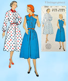 New York 1061: 1950s Uncut Misses Day Dress Sz 36 B Vintage Sewing Pattern