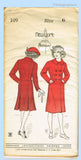 Original circa 1933 New York Pattern No. 109 - Girls' and Juniors' Double-Breasted Coat