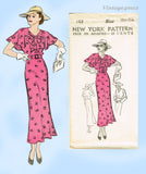 New York 143: 1930s Uncut Misses Afternoon Dress Sz 38 B Vintage Sewing Pattern