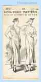 New York 1538: 1930s Stylish Uncut Misses Street Dress 38B Vintage Sewing Pattern