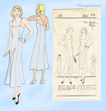 New York 157: 1930s Stunning Uncut Misses Slip Sz 36 B Vintage Sewing Pattern