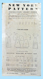 New York 684: 1950s Lovely Uncut Misses Day Dress Sz 36 B Vintage Sewing Pattern