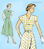 New York 724: 1950s Uncut Misses Day Dress Size 36 Bust Vintage Sewing Pattern