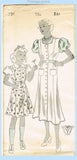 1930s Vintage New York Sewing Pattern 731 Uncut Little Girls Jumper Dress Sz 10
