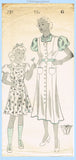 1930s Vintage New York Sewing Pattern 731 Uncut Toddler Girls Jumper Dress Sz 6