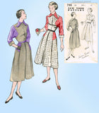 New York 788: 1940s Uncut Misses Louise Scott Dress Sz 35 B Vintage Sewing Pattern