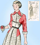 New York 788: 1940s Uncut Misses Louise Scott Dress Sz 35 B Vintage Sewing Pattern