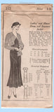 Original 1933 Own Name Pattern No. 115 - Ladies' and Misses' Dress and Separate Jacket