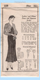 Own Name 115: 1930s Uncut Misses Dress & Jacket 36 B Vintage Sewing Pattern
