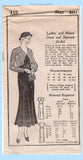 Own Name 115: 1930s Uncut Plus Size Dress & Jacket 40 B Vintage Sewing Pattern