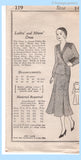 Own Name 119: 1930s Uncut Misses Street Dress 34 B Vintage Sewing Pattern