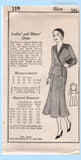 Original 1933 Own Name Pattern No. 119 - Ladies' and Misses' Dress