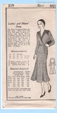 Original 1933 Own Name Pattern No. 119 - Ladies' and Misses' Dress