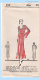 Own Name 134: 1930s Uncut Misses Dinner Dress Sz 36 B Vintage Sewing Pattern