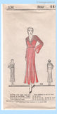 Own Name 134: 1930s Uncut Plus Size Dinner Dress 44 Bust Vintage Sewing Pattern