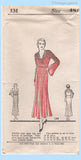 Own Name 134: 1930s Uncut Plus Size Dinner Dress 48 Bust Vintage Sewing Pattern