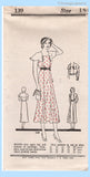 Own Name 139: 1930s Uncut Misses Sun or Street Dress 36 B Vintage Sewing Pattern