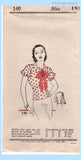 Own Name 140: 1930s Uncut Misses Blouse Size 36 Bust Vintage Sewing Pattern