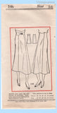 Own Name 146: 1930s Uncut Misses Circular Skirt Sz 34 W Vintage Sewing Pattern