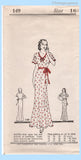 Own Name 149: 1930s Rare Uncut Misses Nightgown Sz 34 Bust Vintage Sewing Pattern