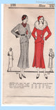 Own Name 158: 1930s Uncut Misses Tailored Suit Sz 38 Bust Vintage Sewing Pattern