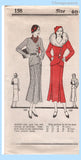 Own Name 158: 1930s Uncut Womens Tailored Suit Sz 40 B Vintage Sewing Pattern