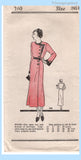 Own Name 160: 1930s Uncut Misses Street Dress Sz 36 B Vintage Sewing Pattern