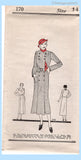 Original 1933 Own Name Pattern No. 170 - Ladies' and Misses' Coat-Dress and Scarf