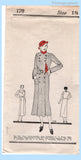 Own Name 170: 1930s Uncut Misses Coat Dress Sz 36 Bust Vintage Sewing Pattern
