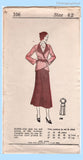 Own Name 106: 1930s Uncut Womens Plus Size Suit 42 Bust Vintage Sewing Pattern