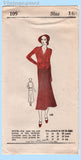 Original 1933 New York Pattern No. 109 - Ladies' and Misses' Separate Blouse and Skirt