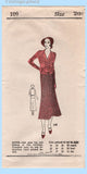 Original 1933 New York Pattern No. 109 - Ladies' and Misses' Separate Blouse and Skirt