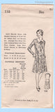 Original 1933 New York Pattern No. 110 - Girls' Slip-On Dress