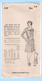 Own Name 110: 1930s Uncut Girls Slip On Dress Size 14 Vintage Sewing Pattern