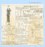 Own Name 3362: 1930s Misses Jumper Dress & Blouse 36 B Vintage Sewing Pattern