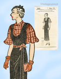 Own Name 3362: 1930s Misses Jumper Dress & Blouse 36 B Vintage Sewing Pattern