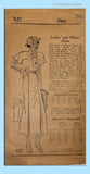 Own Name 827: 1930s Stunning Misses Street Dress Sz 38 B Vintage Sewing Pattern