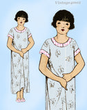 Pictorial Review 3006: 1920s Sweet Girls Nightgown Size 6 Vintage Sewing Pattern