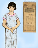 Pictorial Review 3006: 1920s Sweet Girls Nightgown Size 6 Vintage Sewing Pattern