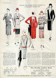 1920s Pictorial Review August 1928 Fashion Flyer Sewing Pattern Catalog 12 pgs Instant Download